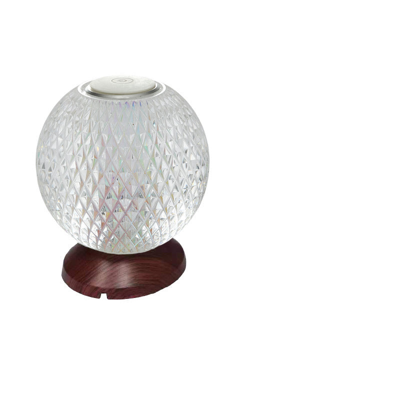 Acrylic Crystal LED Bedside Lamp RGB Touch Switch Desk Lamp