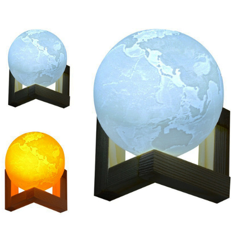 Double color touch 3D printing earth Jupiter lamp